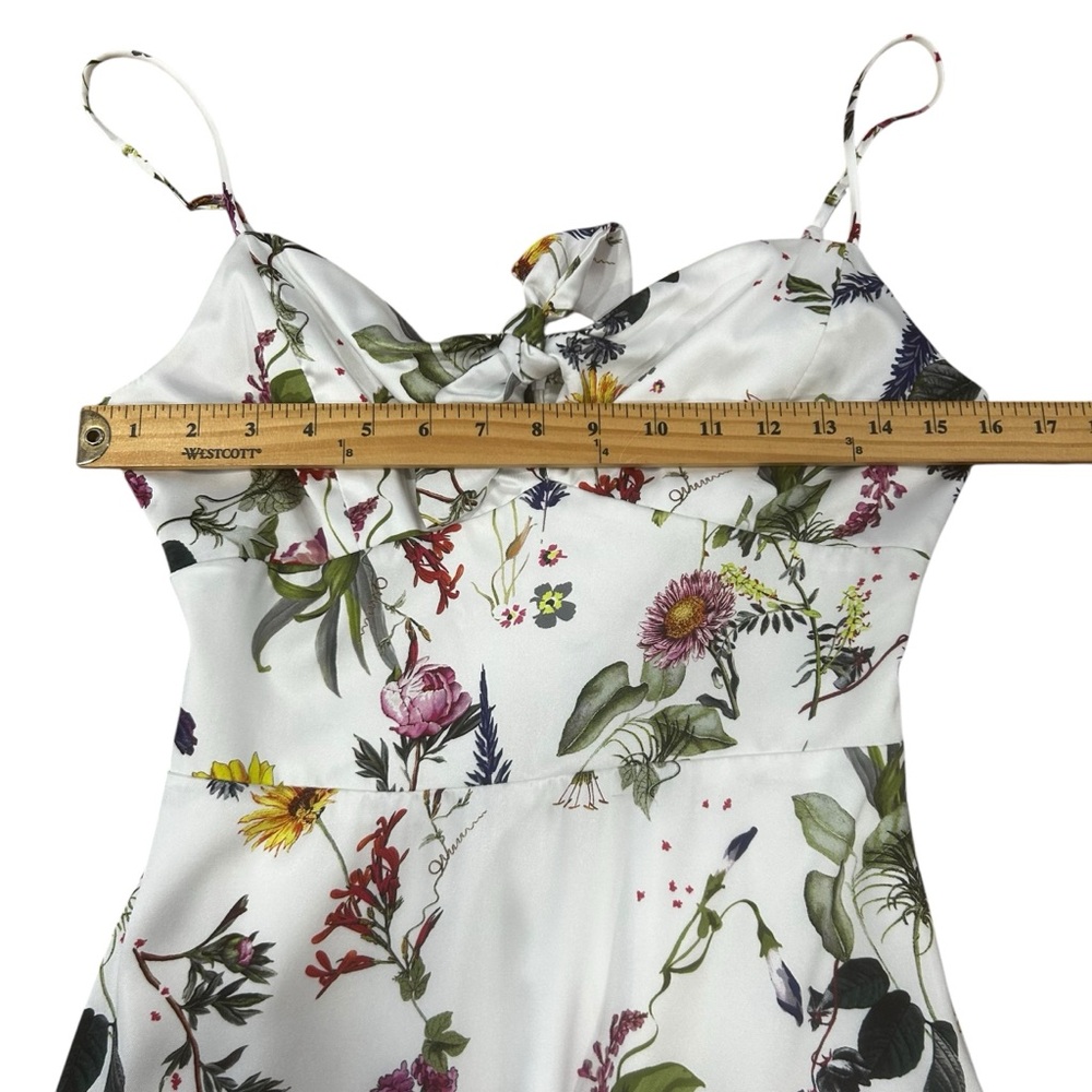 Bailey 44 Puff Pastry Smocked Satiny Floral midi Dress SIZE 4 coquette feminine - Picture 9 of 16